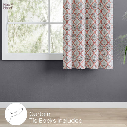 Poly Cotton Digital Printed Curtain Heritage Medallion, Multi