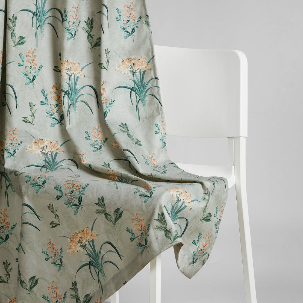 Poly Cotton Digital Printed  Curtain Woodland Bloom, Green