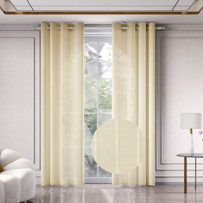 Linear Grace Curtain Set, Butter