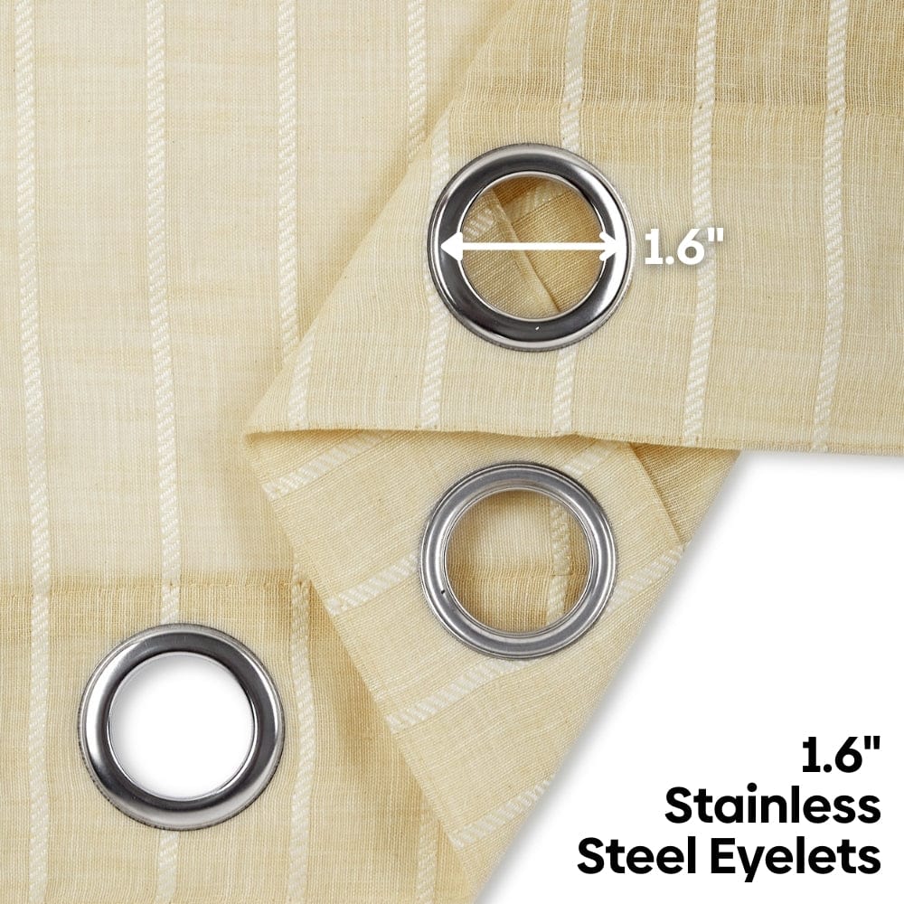 Linear Grace Curtain Set, Butter