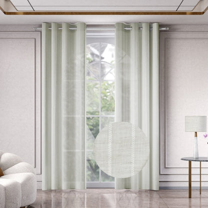 Linear Grace Curtain Set, Mist