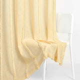 Feather Fringe Sheer Printed Pack Of 1 Curtain, Butter Yellow