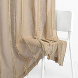 Decorative Sheer Feather Fringe Pack Of 1 Curtain, Beige - Decorative Sheer | haus & kinder
