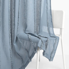 Decorative Sheer Feather Fringe Pack Of 1 Curtain, Blue - Decorative Sheer | haus & kinder