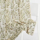 Botanical Whisper Embroidered Sheer Door Curtain - Olive