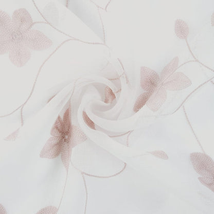 Shadow Bloom Curtain Set, Blush