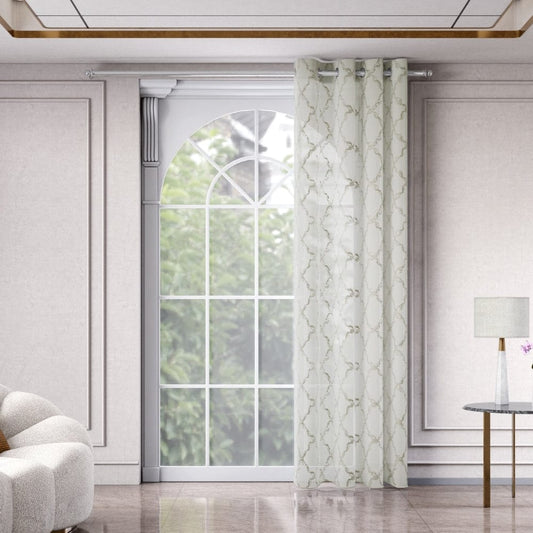 Serene Tendrils  Curtain Set, Mist