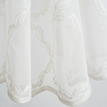 Serene Tendrils Curtain Set, White
