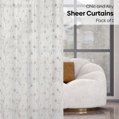 Dewdrop Vine Curtain Set, Mist