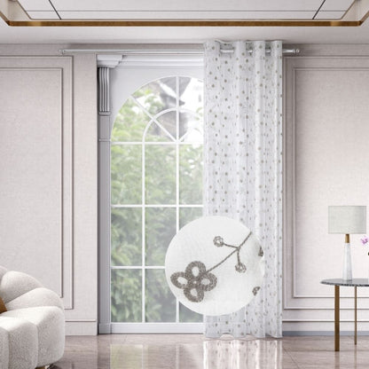 Dewdrop Vine Curtain Set, Blush