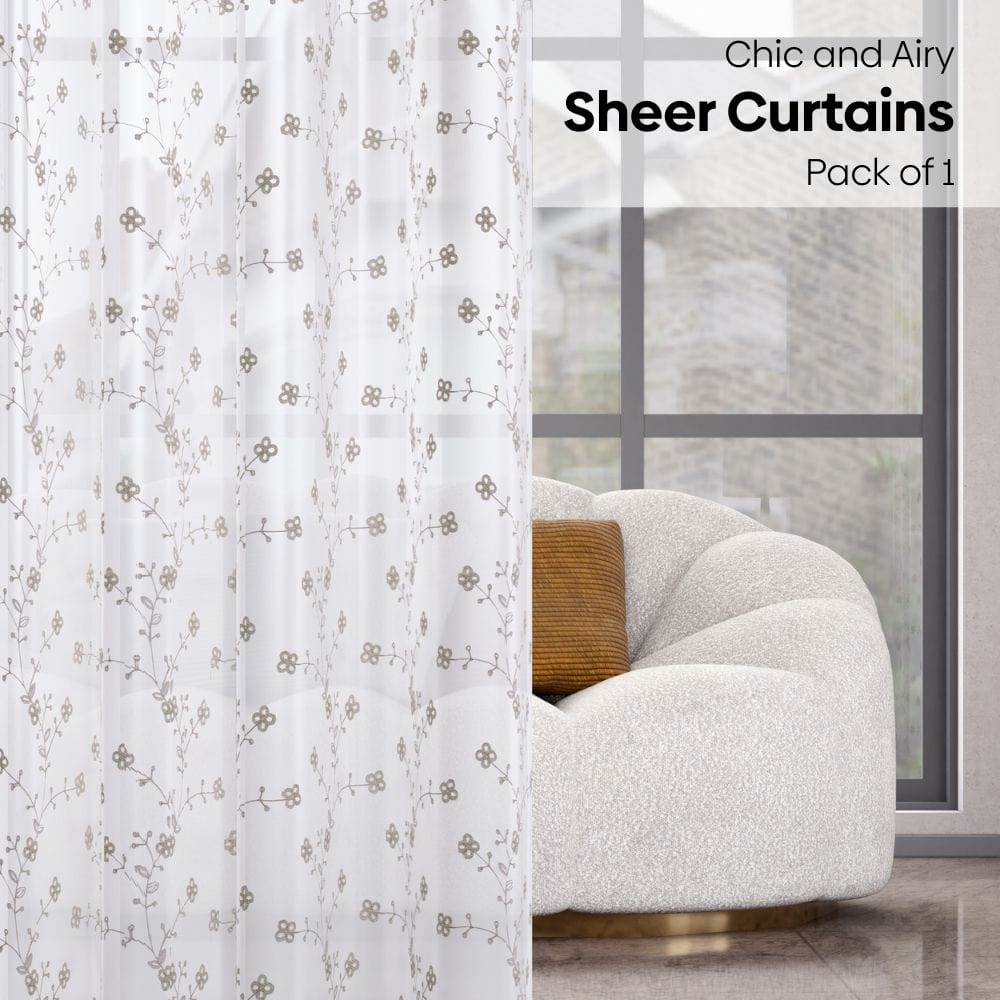 Dewdrop Vine Curtain Set, Blush