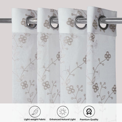 Dewdrop Vine Curtain Set, Blush