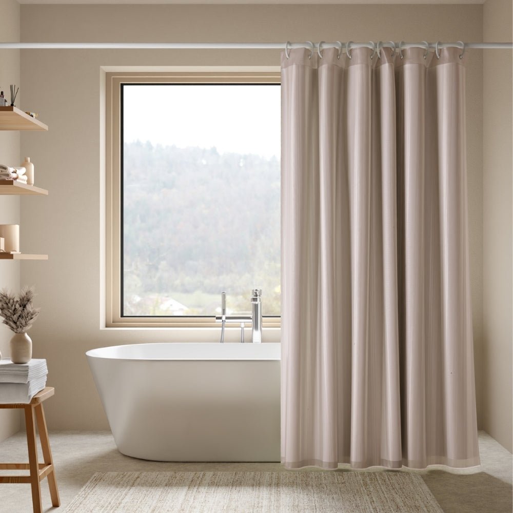 Shower Curtain CalmSpace Pack Of 1, Beige - Shower Curtains | haus & kinder