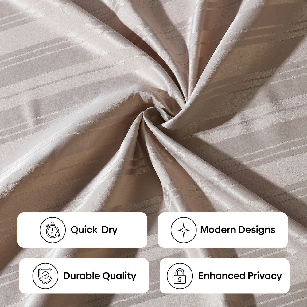 Shower Curtain CalmSpace Pack Of 1, Beige - Shower Curtains | haus & kinder