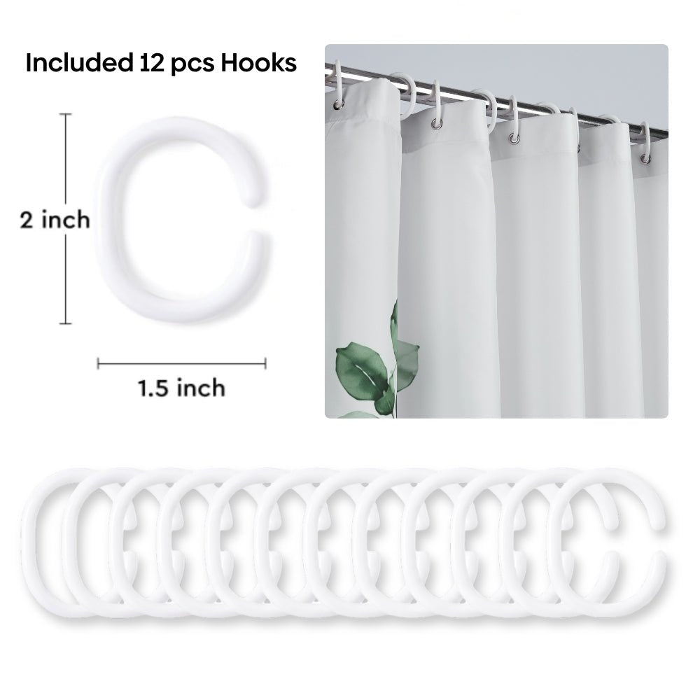 Shower Printed Curtain Botanical Harmony Pack Of 1, Green - Shower Curtains | haus & kinder
