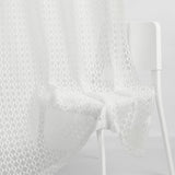 Jacquard Sheer Luxe Diamond Pack Of 1 Curtain, White - Jacquard & Sheer | haus & kinder