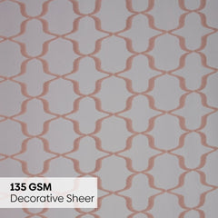Jacquard Sheer Luxe Quatrefoil Pack Of 1 Curtain, Blush - Jacquard & Sheer | haus & kinder