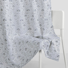 Serene Botanical Jacquard Room Darkening & Sheer Pack of 4 Door Curtains, Grey - Jacquard & Sheer | haus & kinder