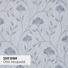 Serene Botanical Jacquard Room Darkening & Sheer Pack of 4 Door Curtains, Grey - Jacquard & Sheer | haus & kinder