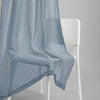 Polyester Jacquard  Door Curtain Silver Mesh, Ice Blue