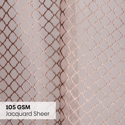 Polyester Jacquard  Curtains Warm Weave, Blush