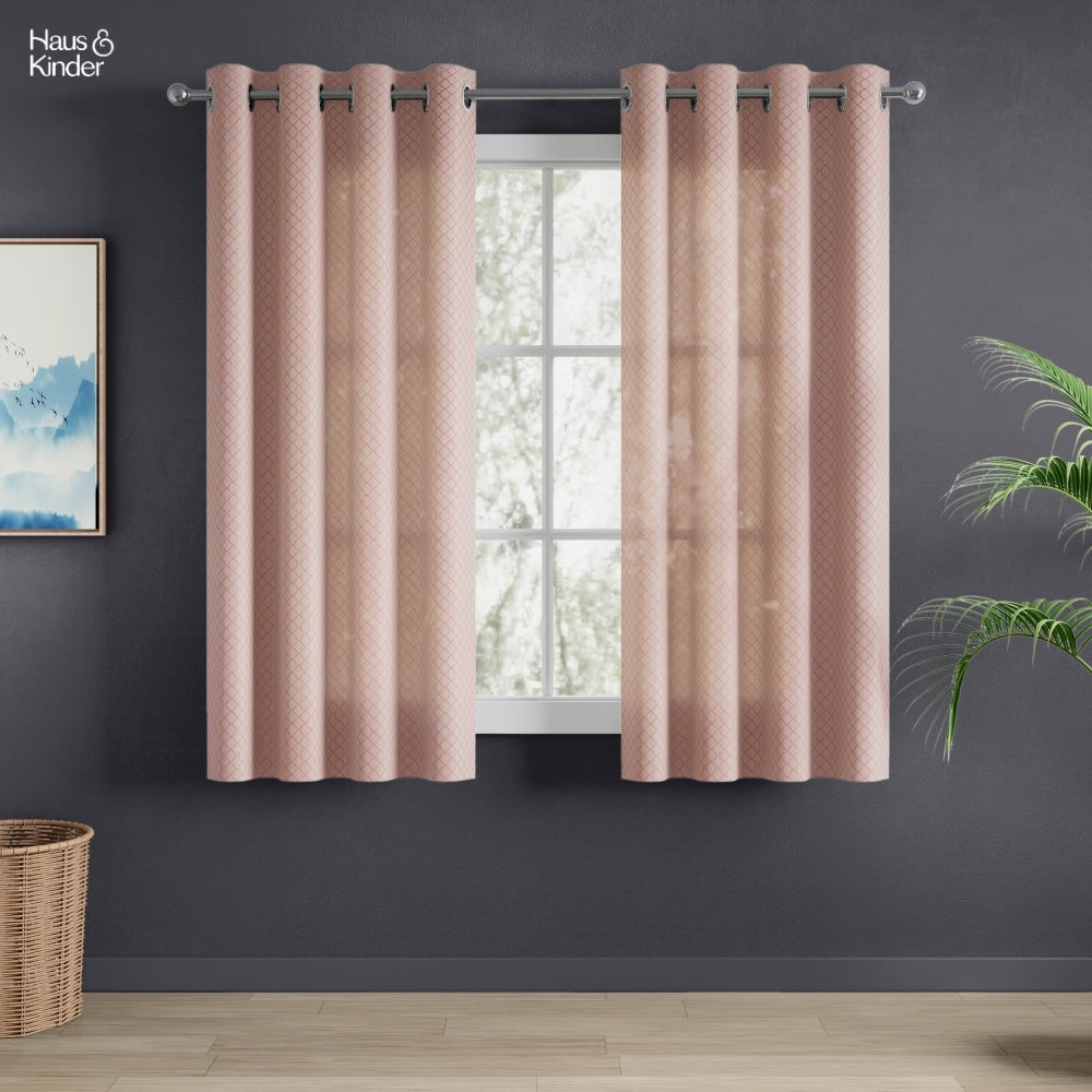 Polyester Jacquard  Curtains Warm Weave, Blush