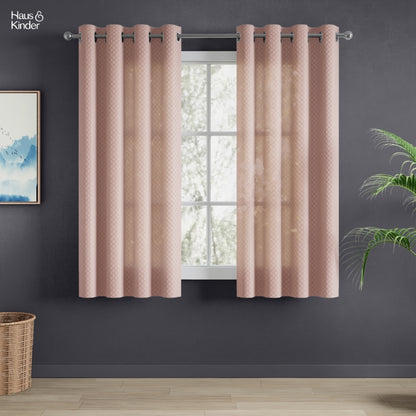 Polyester Jacquard  Curtains Warm Weave, Blush