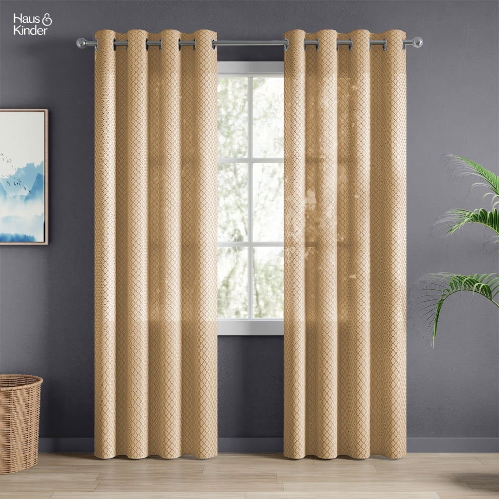 Polyester Jacquard  Door Curtains Sandstone Weave, Gold