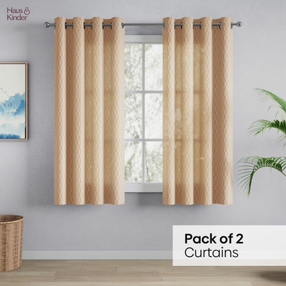 Polyester Jacquard  Curtains Sandstone Weave, Gold