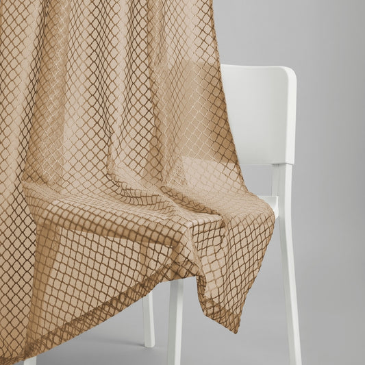 Polyester Jacquard  Window Curtains Sandstone Weave, Gold