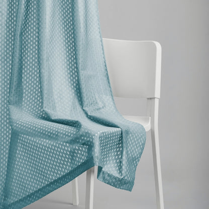Polyester Jacquard   Curtains Aqua strand, Teal