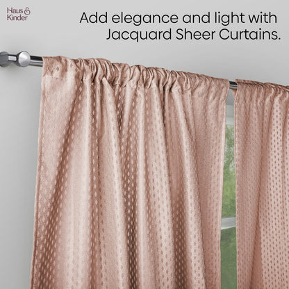 Polyester Jacquard  Door Curtains Desert Blush, Blush