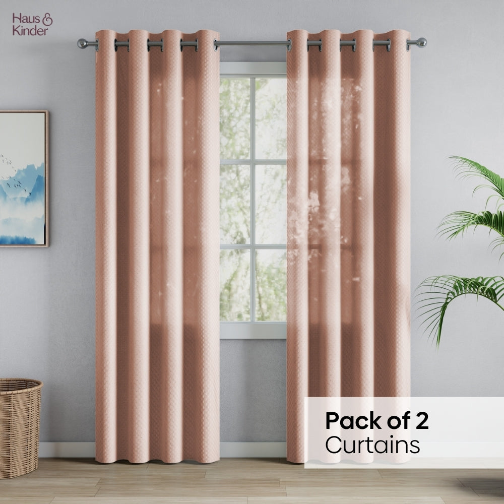 Polyester Jacquard  Curtains Desert Blush, Blush