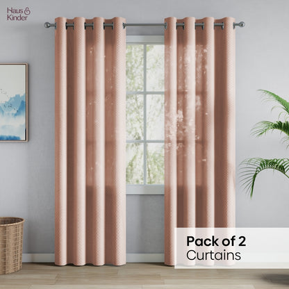 Polyester Jacquard  Curtains Desert Blush, Blush