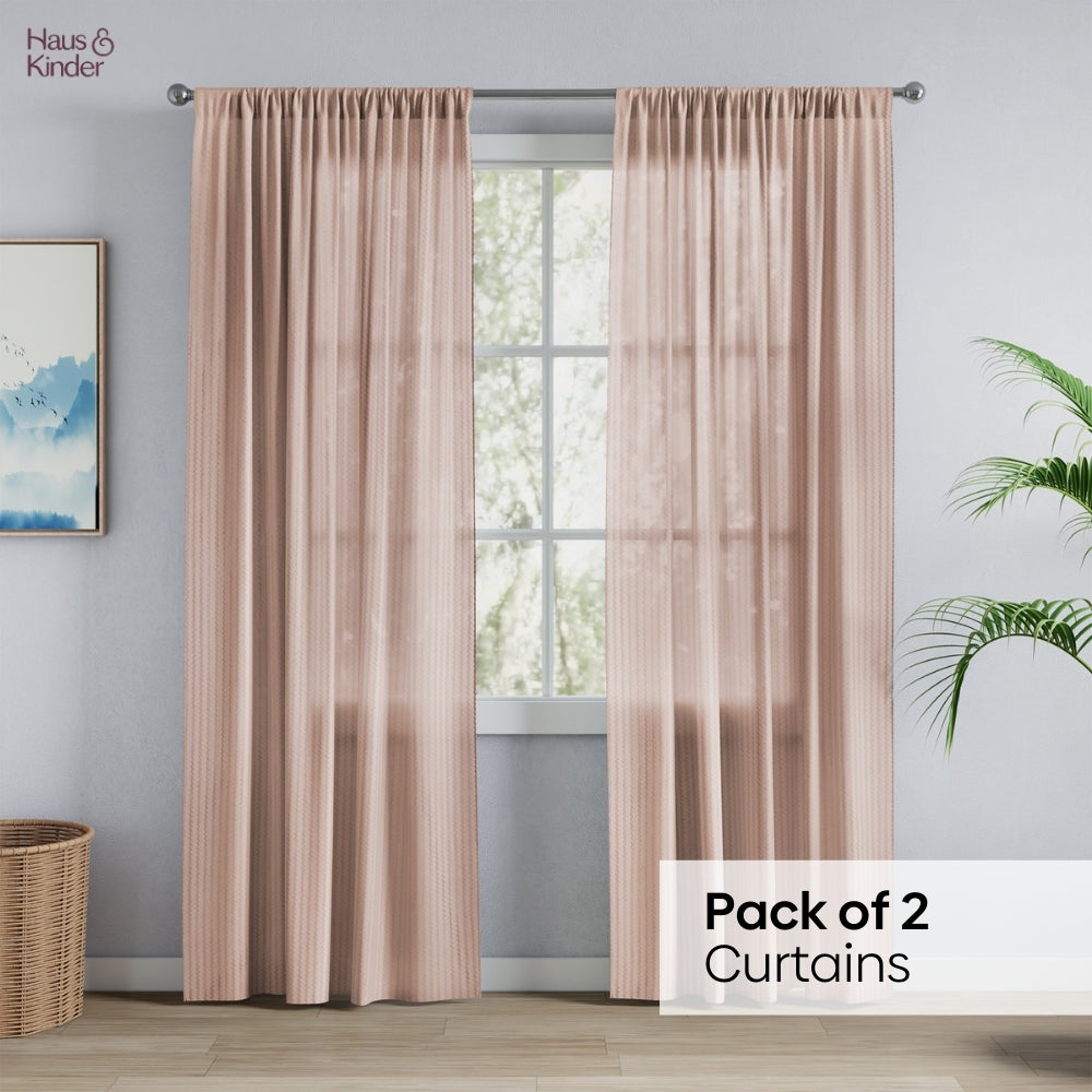Polyester Jacquard  Curtains Desert Blush, Blush