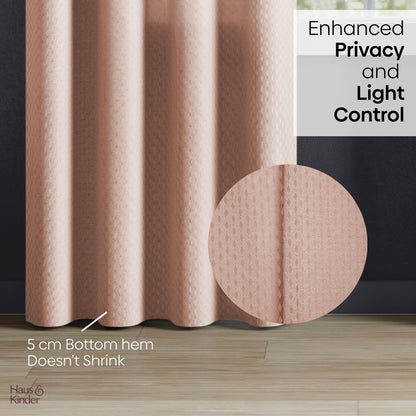 Polyester Jacquard  Curtains Desert Blush, Blush