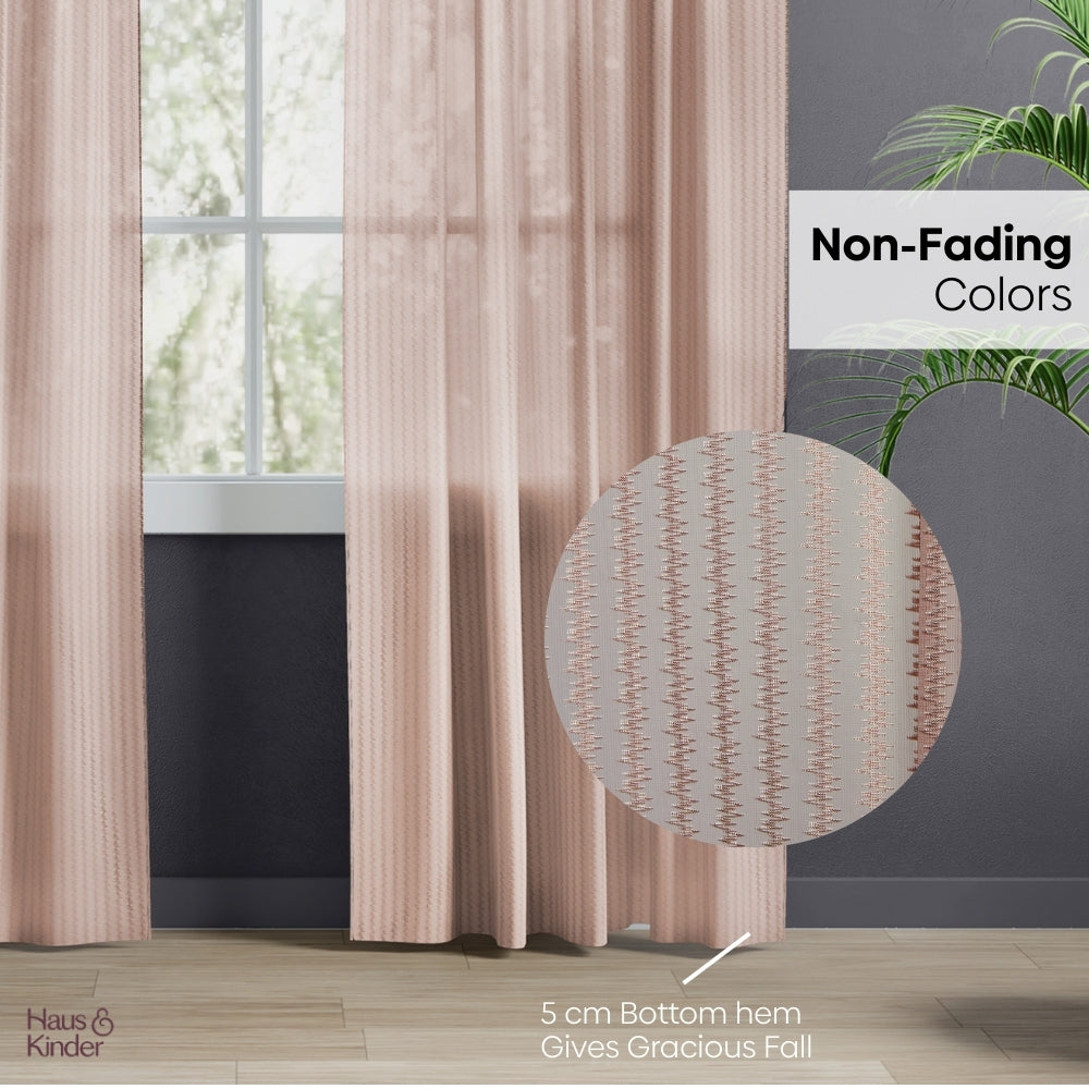 Polyester Jacquard  Curtains Desert Blush, Blush