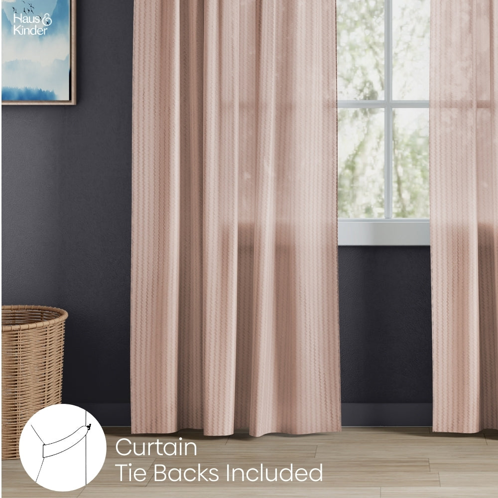 Polyester Jacquard  Curtains Desert Blush, Blush