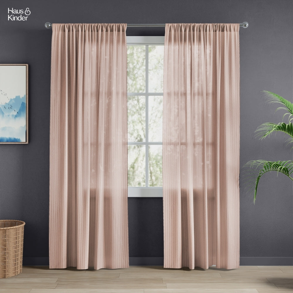 Polyester Jacquard  Curtains Desert Blush, Blush
