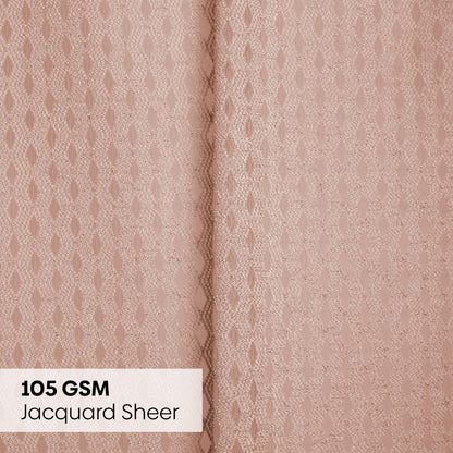 Polyester Jacquard  Curtains Desert Blush, Blush