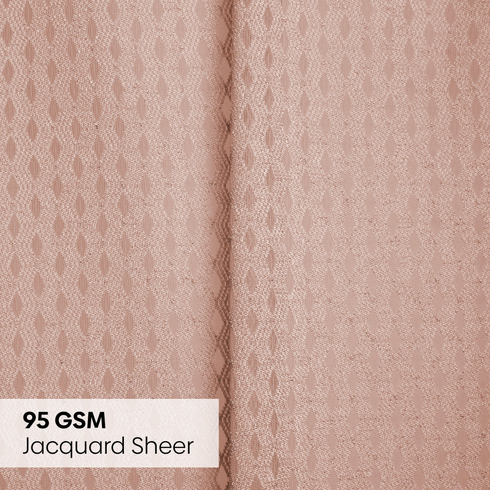 Polyester Jacquard  Curtains Desert Blush, Blush
