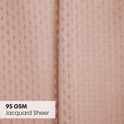 Polyester Jacquard  Curtains Desert Blush, Blush