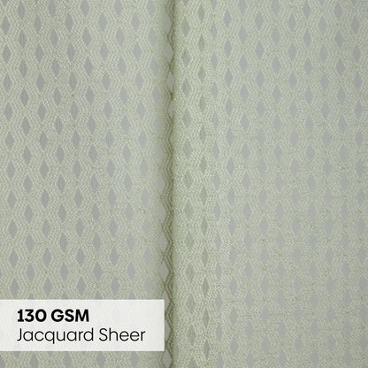 Polyester Jacquard  Curtains Sage Ripple, Olive