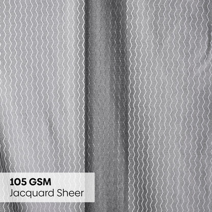 Polyester Jacquard  Curtains Ocean Ripple, Ice Blue