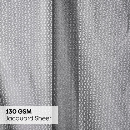 Polyester Jacquard  Curtains Ocean Ripple, Ice Blue