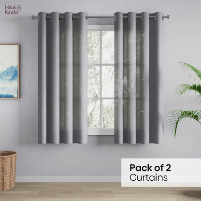 Polyester Jacquard  Curtains Ocean Ripple, Ice Blue