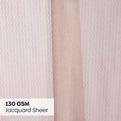 Polyester Jacquard  Curtains Sand Ripple, Blush