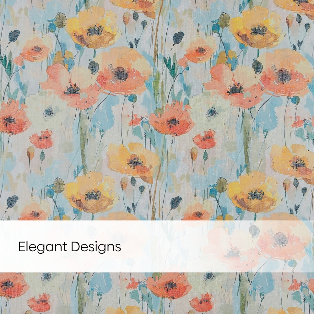 Bloom Impression Cotton Printed Pack Of 2 Curtain, Multicolor