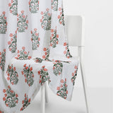 Floral Sprig Cotton Printed Pack Of 2 Curtain, Multicolor