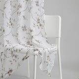 Polyester Printed Sheer Door Curtain  Whispering Vines, Brown